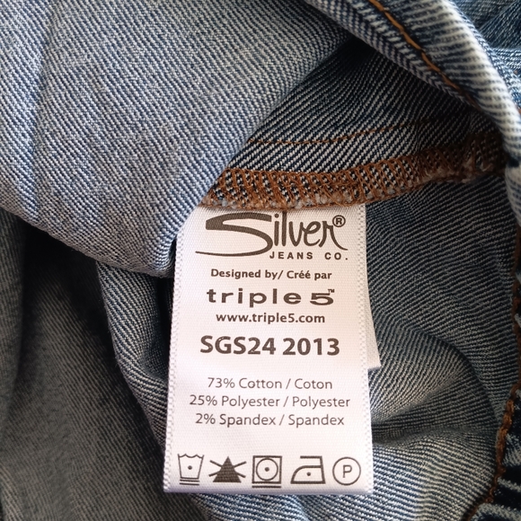 Silver Jeans Co Y2K Denim Button  Short Sleeve Top S/M - Picture 7 of 7